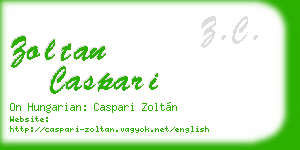 zoltan caspari business card