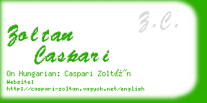 zoltan caspari business card